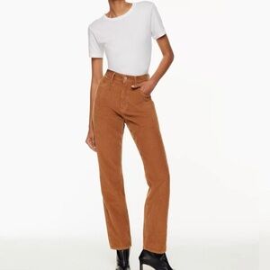 Aritzia Denim Forum The Joni High Rise Loose 30L in Gold Rush Brown
